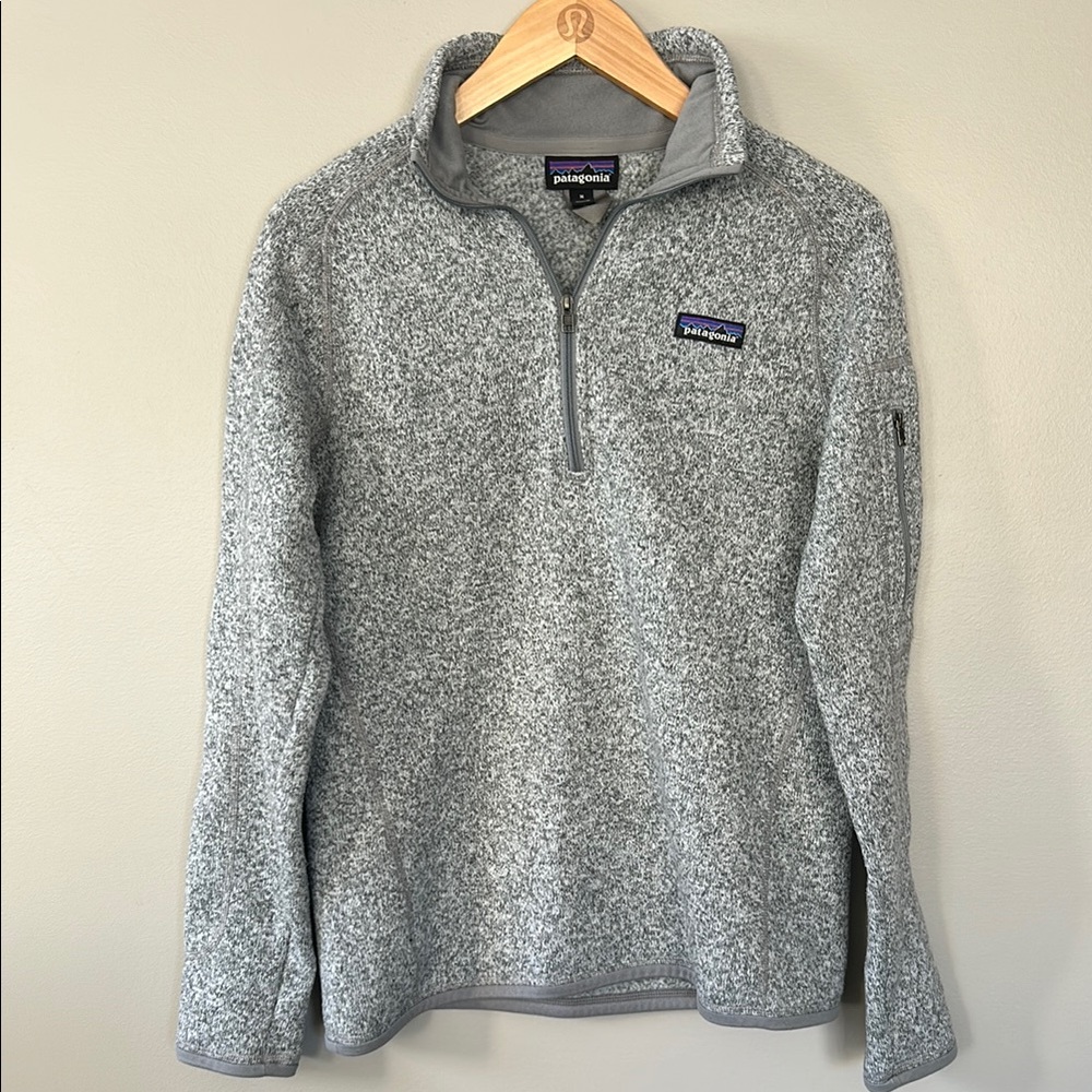 Patagonia Women’s Better Sweater Quarter Zip Sz‎ M Stonewash Gray